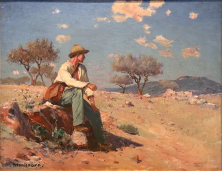 Boer op het platteland van Bessoi